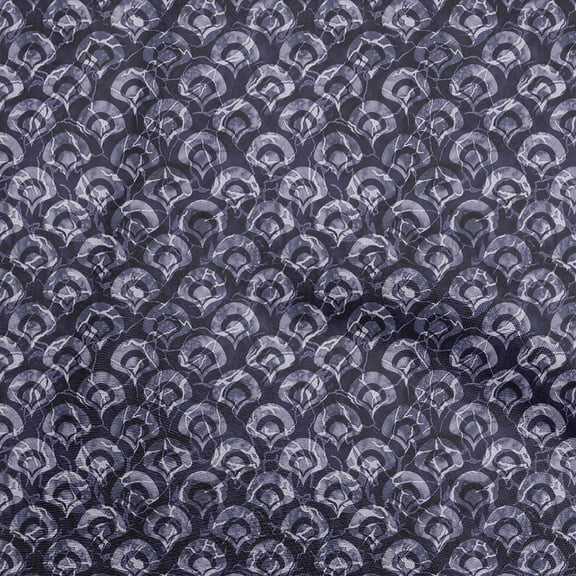 oneOone Polyester Lycra Purple Fabric Asian Batik-Japanese Pattern Quilting Supplies Print Sewing Fabric By The Yard 56 Inch Wide