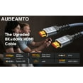 thumbnail image 2 of 8K HDMI Cable 2.1 48Gbps 3.3FT/1M, AUBEAMTO High Speed HDMI Braided Cord-4K@120Hz 8K@60Hz, DTS:X, HDCP 2.2 & 2.3, HDR 10 Compatible with Roku TV/PS5/HDTV/Blu-ray,1-Pack, 2 of 11