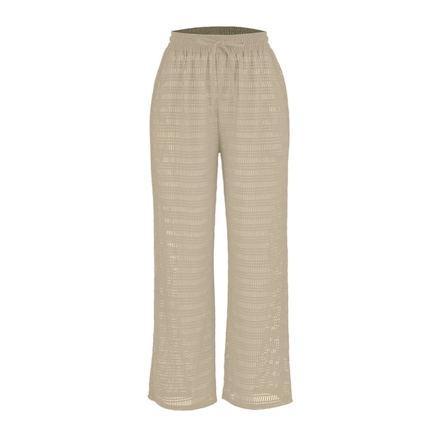 Pantalón George para Dama, Recto con Jareta en Delantero Crudo Talla M