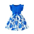 thumbnail image 2 of QTOCIO Toddler Girls Dresses, Baby Girl Clothes, Girl's Sleeveless Printed Dress Fashionable and Cute Princess Dress, Sky Blue, 1 Years, 2 of 5