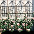 thumbnail image 5 of Tcbosik 4 Pack 71x19.7in Metal Garden Trellis for Climbing Plants, Outdoor Trellis Decorative for Vines Plant Rose Vegetable Support, Black, 5 of 7