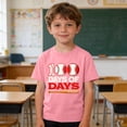 thumbnail image 2 of 100 Days of School Shirt for Boys Baseball Design 100th Day Celebration Top Soft Cotton Tshirt Comfortable Fit 3-10 Years Pink,Size 9 T, 2 of 9