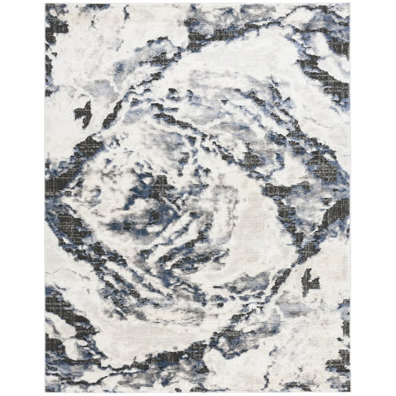 SAFAVIEH Petra Carmella Abstract Area Rug, Ivory/Blue, 9' x 12'