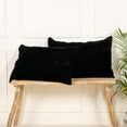 thumbnail image 5 of The Art Box Crushed Velvet Pillow Cover Cushion Covers Solid Throw Pillowcase for Bed Couch Sofa Bedroom, Soft Cozy Bedding King Pillowcases, Black, 20 x 40 in, Pack of 2, 5 of 5