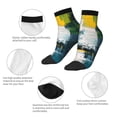 thumbnail image 5 of Fuzoiu Abstract Brushstrokes Green Blue Print Adult Socks, Crew Moisture-wicking Socks, Unisex Cushion Crew Socks,Casual Sports Ankle Socks, 5 of 7