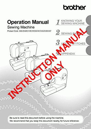 Brother Ce8080 Ce8080prw Sewing Machine Owners Instruction Manual Walmart Com