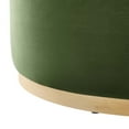 thumbnail image 4 of Ottoman Accent Chair, Green, Velvet, French Living Lounge Cafe Lobby Hospitality Restaurant, Modern Contemporary Boutique HB36606, 4 of 7