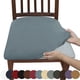 thumbnail image 1 of Nvzi Fundas de asiento impermeables para comedor, fundas protectoras elásticas, extraíbles y lavables para sillas de cocina (4 piezas, gris azulado), 1 of 3