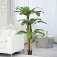 thumbnail image 4 of Artificial Tree, Simulation Potted Plants Tall Fake Green Plant with Pot, 4 of 7