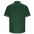 thumbnail image 5 of Ceisia Men's Loose Fit Short Sleeve Button Down Shirts with Geometric Print and Contrast Trim, Casual Summer Beach Tops Gifts, 5 of 5