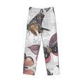 thumbnail image 4 of Balery Vintage Butterflies print Men's Pajama Pants,Ultra Lightweight Pjs,Lounge Pant-Large, 4 of 9
