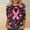 #258-Pink, variant on Womens Tops 3/4 Sleeve Oversized Fit Crew Neck Support Ribbon Print Solid Soft Breathable T Shirt for Fundraising Walk Gift