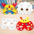 thumbnail image 4 of 15PCS DIY Paper Mask Set White Ladybird Blank Painting Masks Craft Toy Art Materials for Children, 4 of 10