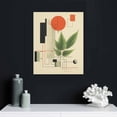 thumbnail image 4 of Nawypu  Large Framed Boho Canvas Wall Art Set of 3, Mid Century Modern room Decor, Minimalist Geometric Abstract Boho Bathroom wall art Canvas Prints Ready To Hang Bedroom decor, 4 of 4