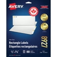 thumbnail image 1 of Étiquettes rectangulaires blanches Avery avec tech. Sure Feed, faciles à décoller, 1/2"x1 ¾", adhésif permanent, pour imprimantes laser et jet d'encre,  80 étiq./feuille, 10 feuilles/paquet- 8927, 1 of 4