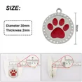 thumbnail image 3 of Pet Artist Personalized Dog Tags Paw Rhinestone Pet Cat ID Name Tag Engraved Free Hair Bows, 3 of 8