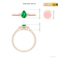 thumbnail image 6 of ANGARA Natural Pear Emerald Solitaire Ring with Trio Diamond Accents in 14K Rose Gold for Women (Size-6x4mm) | May Birthstone, Birthday, Anniversary, Jewelry Gift for Women | Natural Emerald Ring, 6 of 10