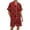 Z11-Wine, variant on XDZJLR Men's Christmas Pajamas Xmas Printed Silk Satin Short Sleeved Button Up Set Pjs Mens Pajamas Brick Red L