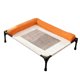 thumbnail image 4 of Cama elevada para mascotas con almohada, hamaca de malla lavable, patas antideslizantes y malla transpirable. Naranja, 4 of 8