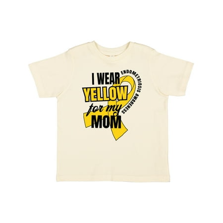 

Inktastic I Wear Yellow for My Mom Endometriosis Awareness Gift Toddler Boy or Toddler Girl T-Shirt