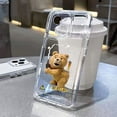 thumbnail image 1 of Cartoon Bear Transparent Phone Case For iPhone 15 14 13 12 11Pro Max Mini XS X XR 7 8 Plus SE2022 Luxury Shockproof Soft Cover Transparent C339 iPhone 12 Mini, 1 of 6