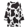thumbnail image 3 of Cow Print&nbsp; Loose Dress Evening Dress Summer Dresses for Women Luxury Dress Long Sleeved Dress, 3 of 4