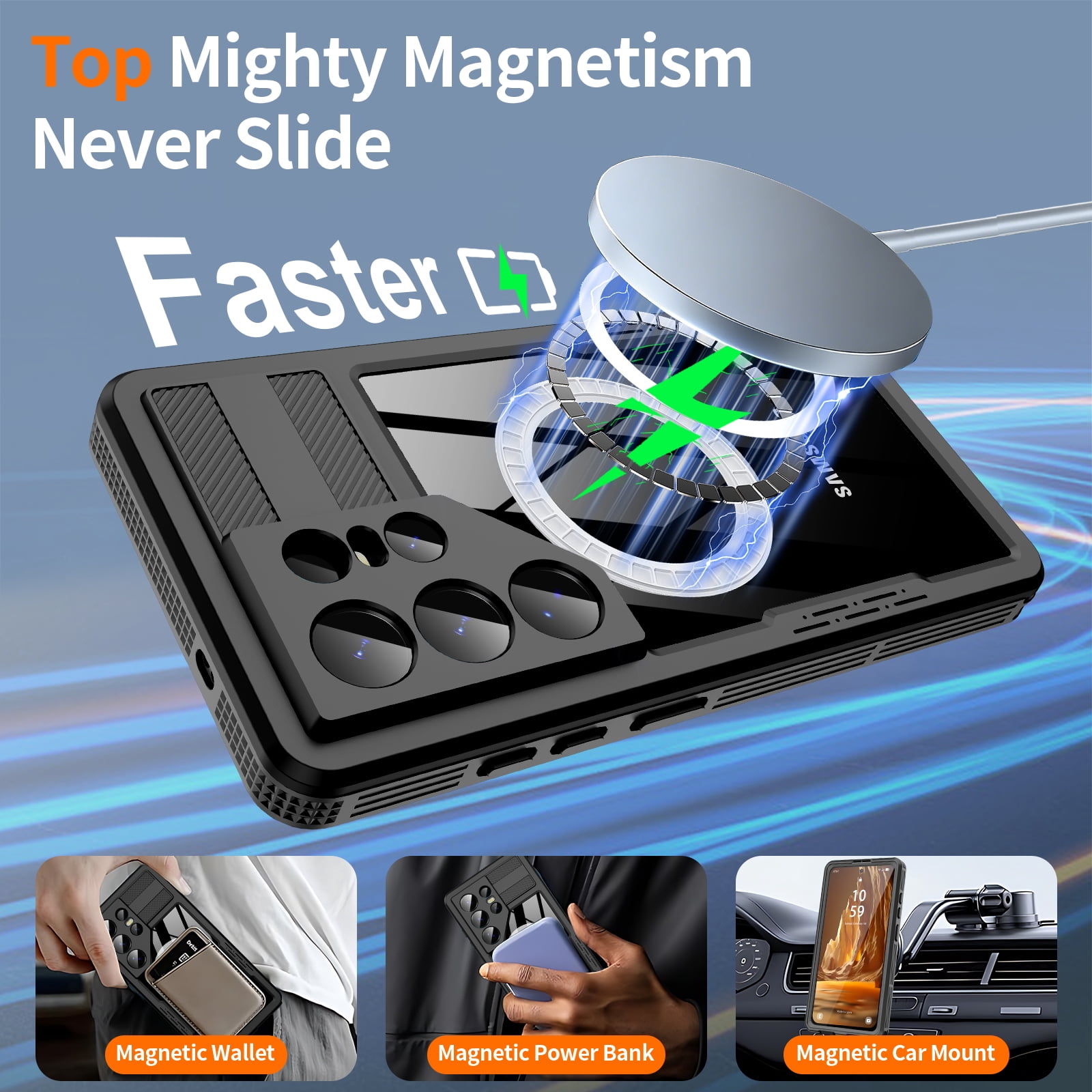 ANTSHARE for Samsung Galaxy S26 Ultra Case Waterproof, Built-in Lens & Screen Protector, Compatible with MagSafe, Shockproof Dropproof 360° Full Body Protection Phone Case for S26 Ultra 6.9''