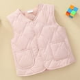 thumbnail image 2 of Girls Puffer Vest Jacket Boys Pink Vest Button-Down Sleeveless Lightweight Jacket Fall Winter Clothes 5-6 Years, 2 of 9