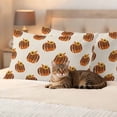 thumbnail image 3 of Leopard Pumpkin Fall Outdoor Waterproof Pillow Covers, Thanksgiving Sunflower Botanical Beige Decorative Rectangle Throw Pillowcase Sofa Cushion Sham for Patio/Couch/Chair, 20"x12" 2 Pack, 3 of 8