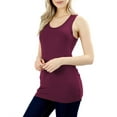thumbnail image 3 of Womens Solid Basic Cotton Racerback Tank Top, 3 of 5