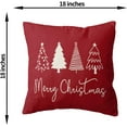 thumbnail image 4 of Christmas Pillow Covers 18x18 Set of 2, Christmas Decor Christmas Tree Throw Pillows Red Winter Decorative Cushion Case Christmas Decorations for Home Couch Sofa, 4 of 6