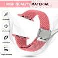 thumbnail image 4 of Band Strap for Apple Watch 45mm 44mm 42mm / 41mm 40mm 38mm, Nylon Casual Style Weaving Cute Cool Women Men Watchband Replacement Compatible for iWatch Apple Watch Series 7 6 5 4 3 2 1 SE, 4 of 5