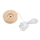 thumbnail image 3 of Base de luz LED Interfaz USB Material de madera de roble Redonda 2 cm / 0,8 pulgadas de espesor Lámpara de exhibición decorativa brillante para el hogar 5 V Base de luz cálida, 3 of 5