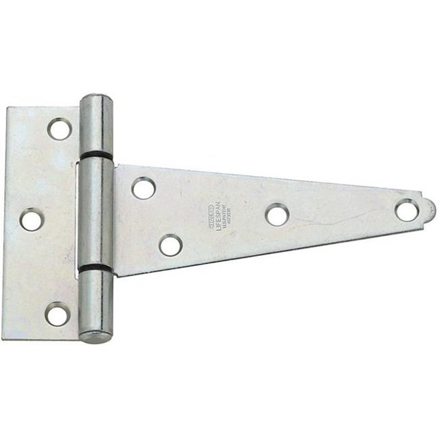 8 in. Plaqué Extra Lourd T Charnière & 44; Zinc