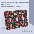 thumbnail image 3 of Yayeee Toggle Light Switch Wall Plate 2-Gang 4.56"x4.48" Decorative Outlet Cover, Red Floral, 3 of 7