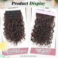 thumbnail image 2 of Clip in Hair Extensions, 4 count 16 inch Curly Hair Extensions Short Soft  Hairpiece Lace Weft Curly Wave Clip Ins Extensions Invisible for Women, 2 of 6