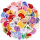 thumbnail image 1 of 50 pegatinas con forma de flor roja para niños, calcomanías florales de dibujos animados, 1 of 2