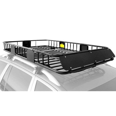 XCAR Roof Rack Carrier Basket Rooftop Cargo Carrier with Extension Black Car Top Luggage Holder 64"x 39"x 6" Universal for SUV Cars