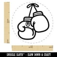 thumbnail image 2 of Boxing Gloves Hanging Self-Inking Rubber Stamp Ink Stamper - Pink Ink - Medium 1 Inch, 2 of 7