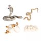 thumbnail image 1 of 3x animales de simulación modelo de ciclo de figuras de acción figurita regalo de bebé juguetes educativos para Baoblaze Juego de crecimiento para niños Cobra, 1 of 8