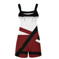 thumbnail image 5 of Summer 65% off Clearance! Women's Summer Comfortable Casual Suspender Printing Shorts Pocket Jumpsuit Shorts with Pockets 2025 Clothes, 5 of 5