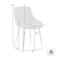 thumbnail image 2 of Heidi Gray Velvet Dining Accent Chair with Chrome Metal Legs, 2 of 8