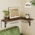 thumbnail image 3 of odorsTT Corner Floating Shelves, Bookshelves, Rustic Wood Wall Mounted Corner Shelf, Wall Decor, Room Decor, 3 of 5