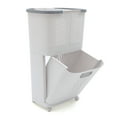 thumbnail image 6 of Bathroom Laundry Basket Clothes Storage Basket Movable Household Kitchen Storage Shelf Fruit Stand Bathroom Organizer with Wheels Off-White, 6 of 17