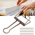 thumbnail image 1 of 30Pcs Wire Binder Clips 2 Inch, Hollow Out Design, Strong Clamping, Multi Purpose Small Binder Clips For Notes Tickets Papers,  30 Pieces, For Documents Papers Clothes and More, 1 of 8
