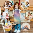 thumbnail image 6 of Colorful Tie Dye Nebula Pattern Kids Aprons for Girls and Boys,Adjustable Neck Strap Toddler Aprons for Kids Cooking Baking, 6 of 6