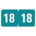 thumbnail image 2 of (2 pack) Smead 68318 0.75 in. x 1.5 in. "15" Yearly End Tab File Folder Labels - Teal (500/Roll), 2 of 3