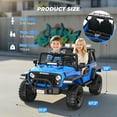 thumbnail image 4 of Farmdex 2 Seater 24V Ride on Toys for Big Kids, Powerful Electric Ride On Truck Car with Remote Control w/20 Inch Wide Seat, Colorful LED Lights, Rich Multimedia Music, Blue, 4 of 9