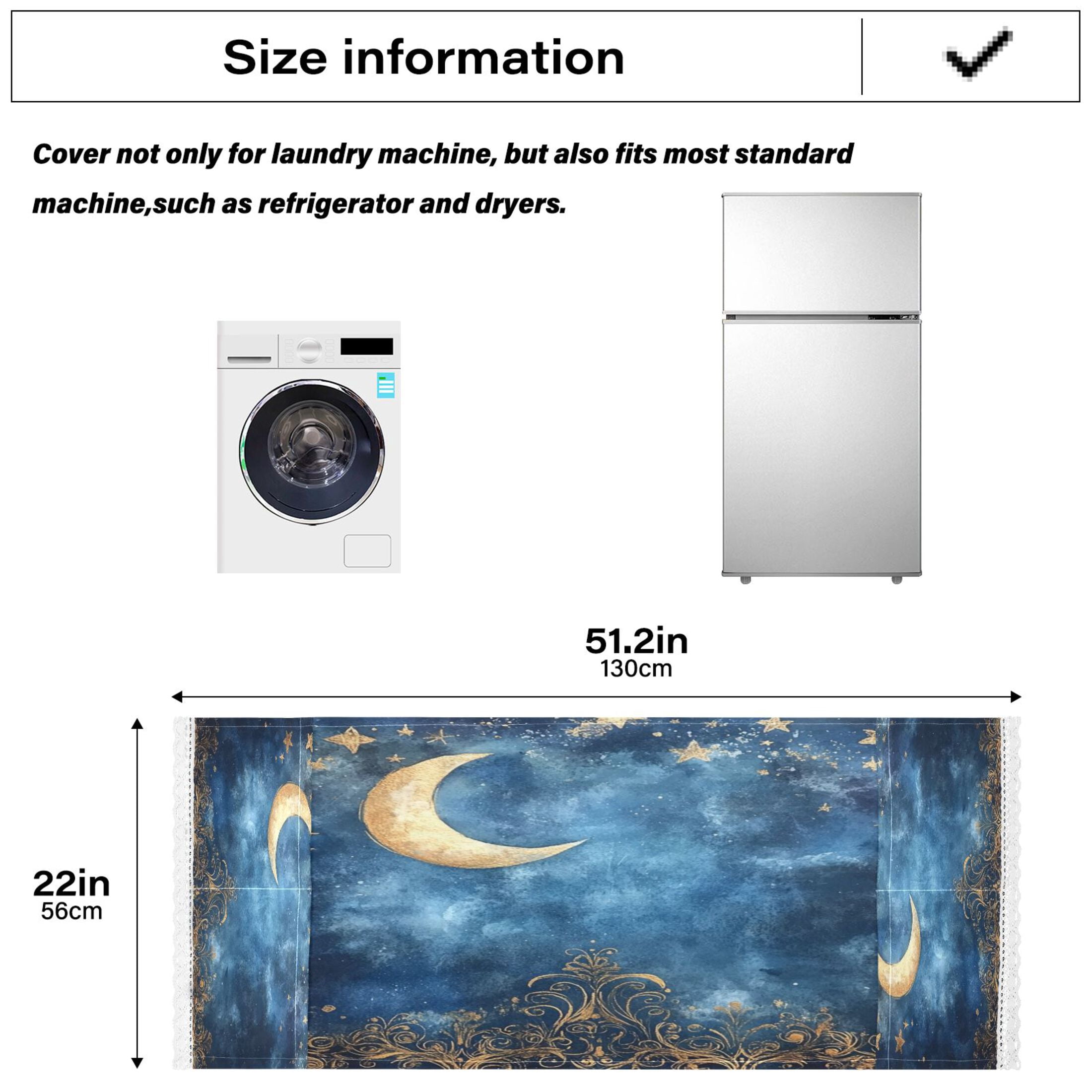 WOBOGO Lacy Night Sky Washing Machine Cloth Dryer Refrigerator Top Cover Protective Non-Slip Mat For Kitchen Laundry