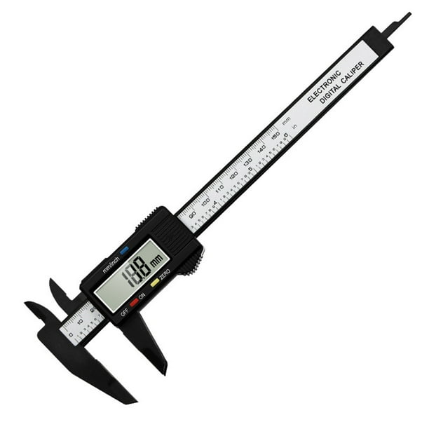 Calibrador digital eléctrico negro con pantalla LCD estable y lectura clara, calibrador electrónico simple de alta resistencia de 0 a 150 mm